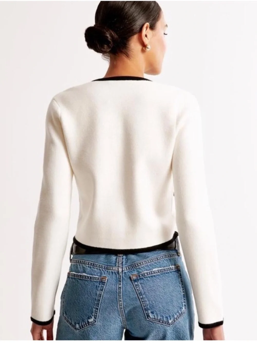 Abercrombie & Fitch LuxeLoft Crew Sweater Jacket, Size extra Small XS - Picture 2 of 8